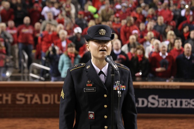 Fort Leonard Wood Soldier sings at World Series