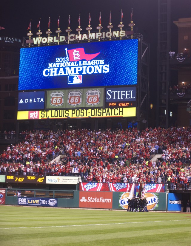 Fort Leonard Wood Joint Services Color Guard at World Series