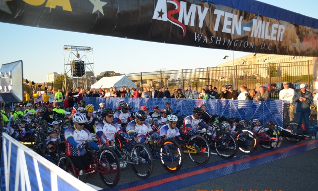 Military District of Washington 29th Annual Army Ten-Miler Wounded Warrior and Wheelchair Start Line