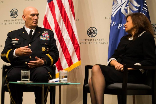 Chief of Staff, GEN Ray Odierno interviewed at the Men, Peace and Security Symposium held at U.S. Institute of Peace.