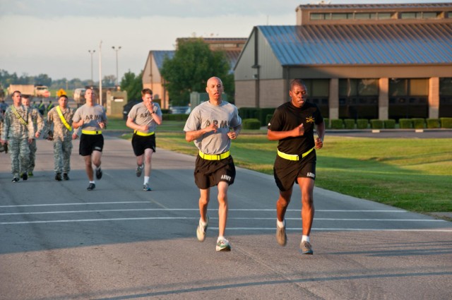 Wings of Destiny sergeants major conduct Army physical fitness test