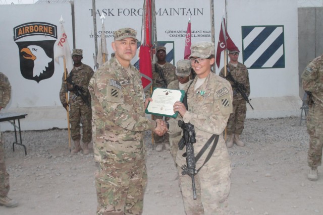 'Maintain' soldier, NCO recognized as year's best