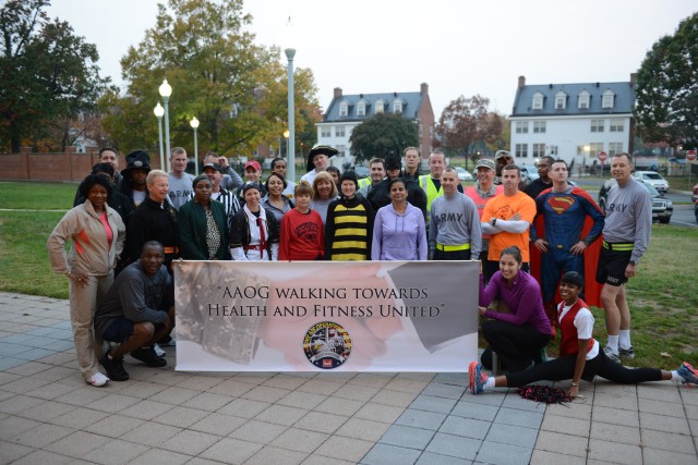 Goblins and ghouls use fitness tools at AAOG Halloween Bash