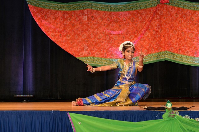 Air Force Lt. Col. Ravi Chaudhary's daughter dances at Pentagon Diwali Celebration