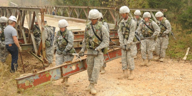 Heavy metal removal: Engineers take out damaged bridge as part of field training exercise