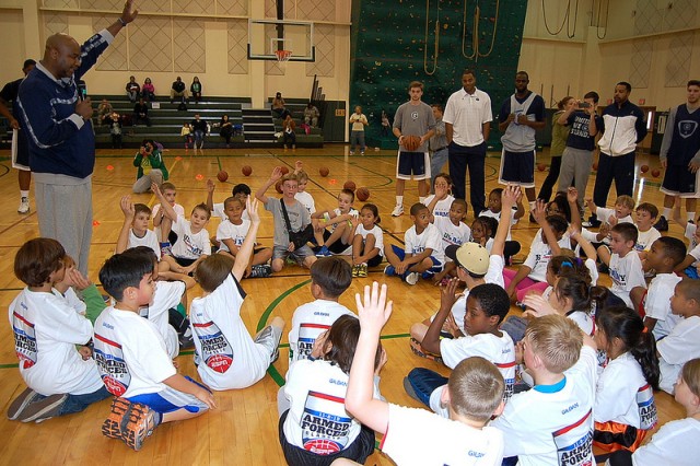NCAA teams host youth basketball clinics on Camp Humphreys 