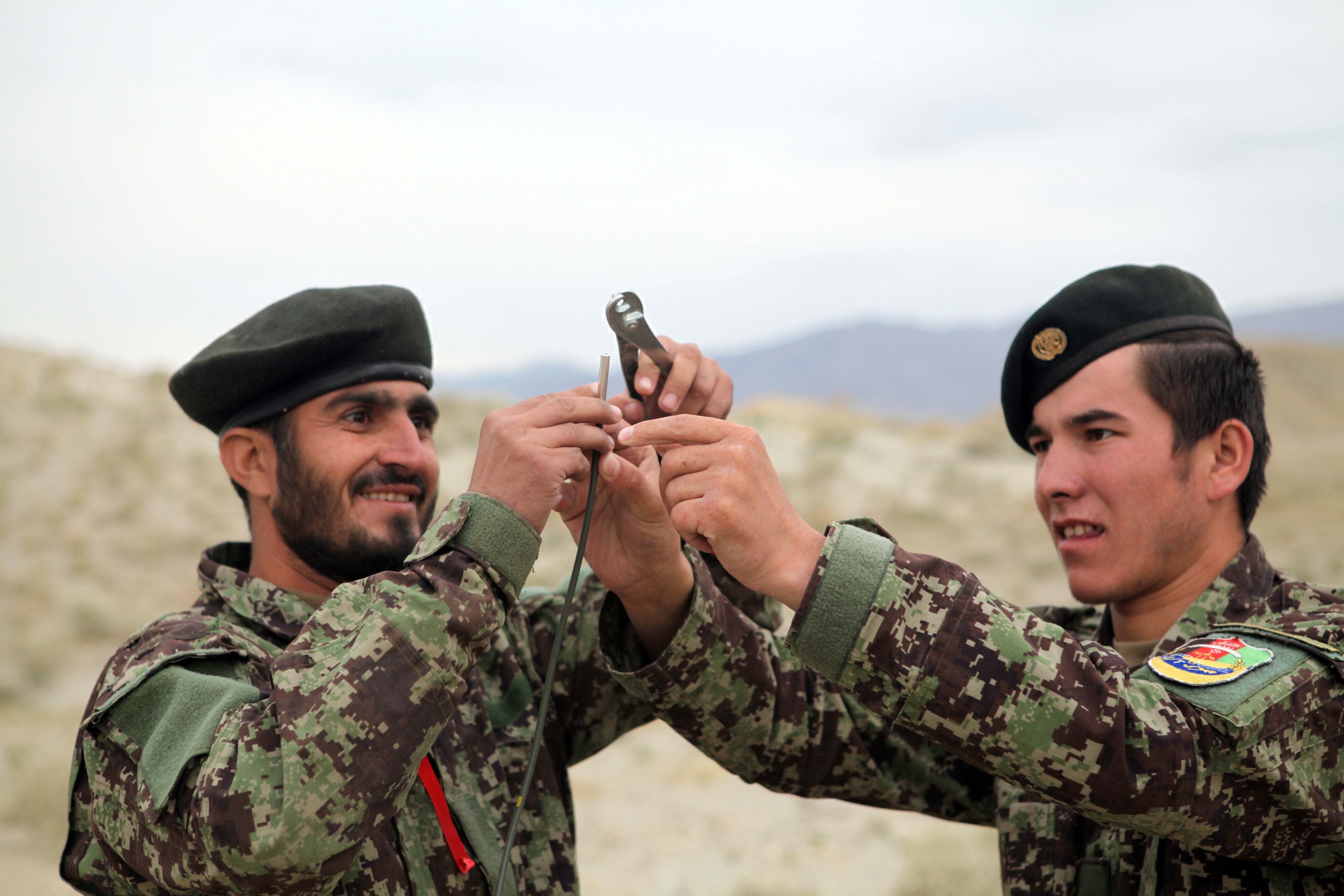 Afghan Soldiers conduct Explosives Hazard Reduction Course training