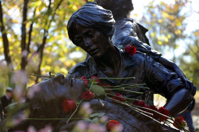 Thousands on Veterans Day in DC pause to remember fallen Vietnam veterans