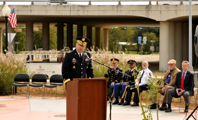Providers participate in Patriot Plaza rededication, receive surprise gift