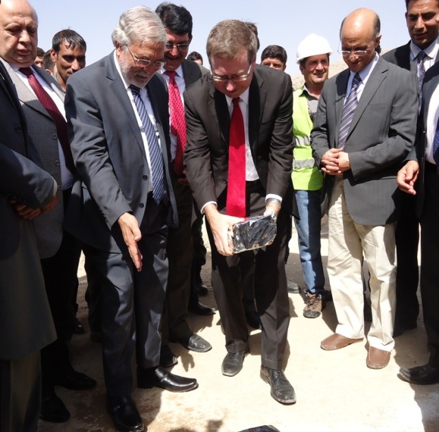 Cornerstone laying at Herat University women's dorm groundbreaking ceremony