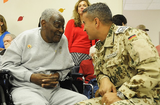 Soldiers visit veterans