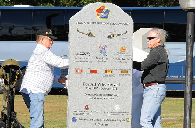 Memorial monument dedication