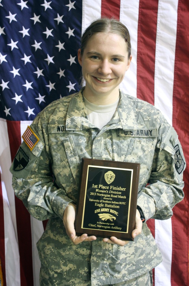 Rose-Hulman Army ROTC Cadet breaks female time record at USI's annual Norwegian Foot March