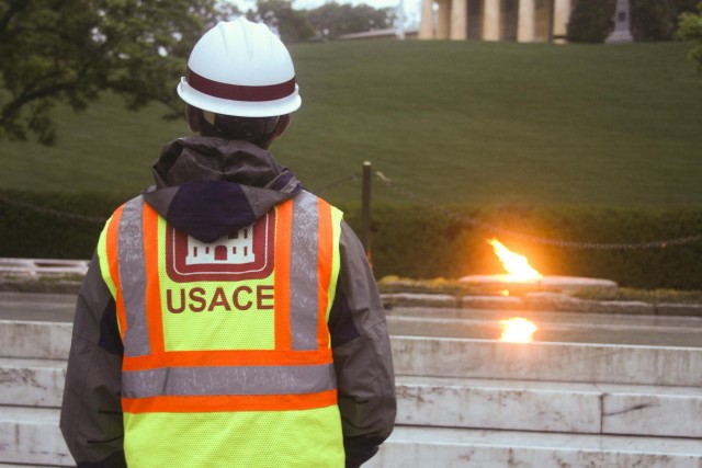 The President John F. Kennedy Eternal Flame at Arlington National Cemetery