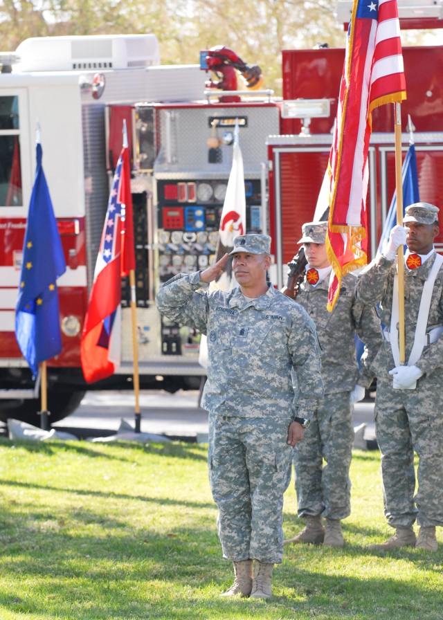 CSM Carlos Esmurria salutes