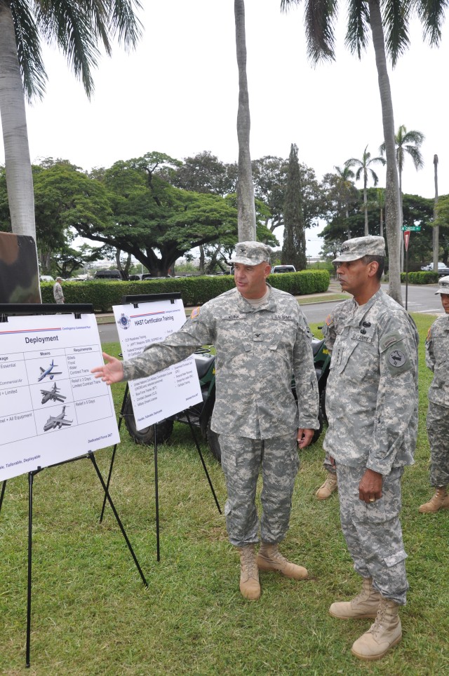CCP layout brief to USARPAC Commanding General