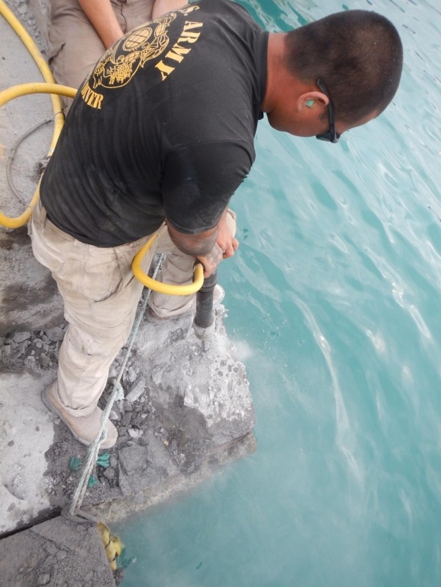 Army divers support ongoing tsunami repairs during training exercise