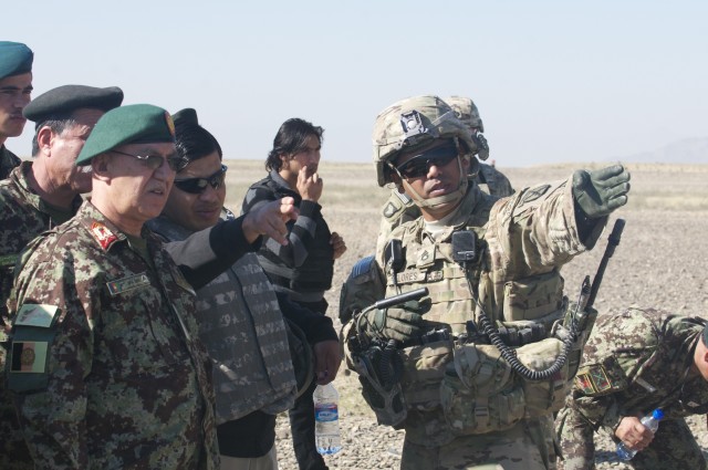 Afghan 201st Corps soldiers fire 60mm Mortars