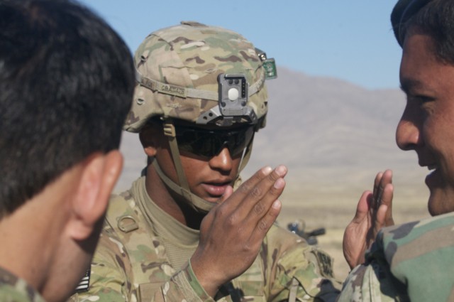 Afghan 201st Corps soldiers fire 60mm Mortars