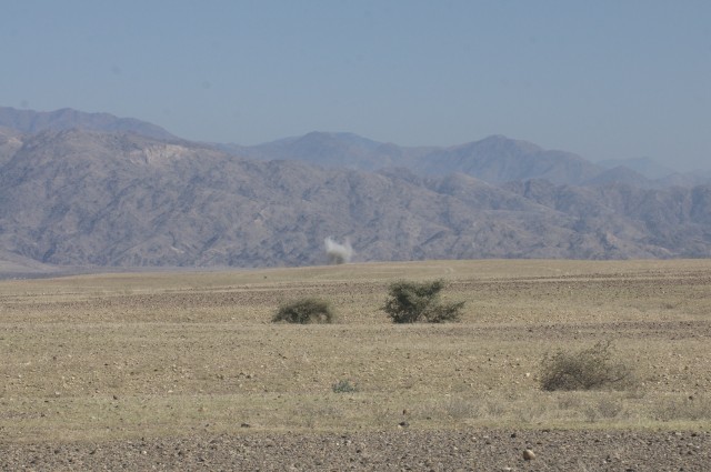 Afghan 201st Corps soldiers fire 60mm Mortars