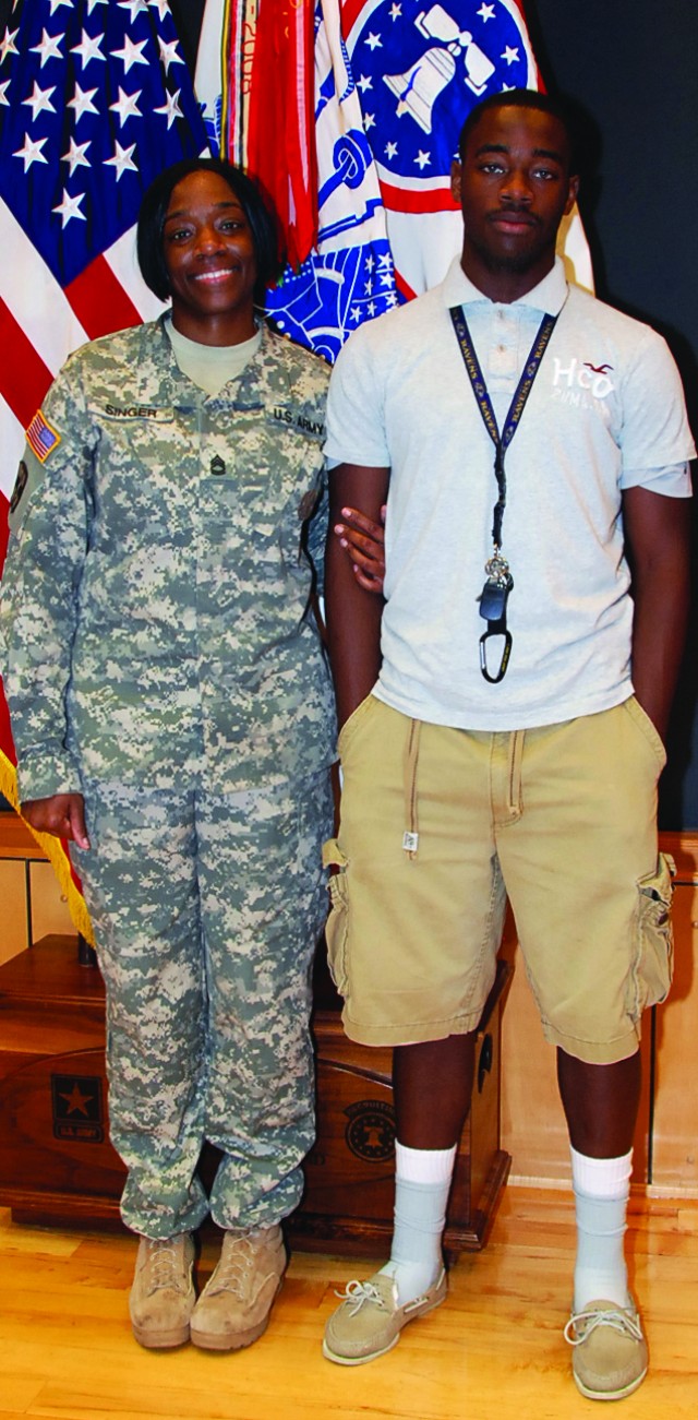 Military youth of the year, son of USAREC NCO, receives congratulations from president