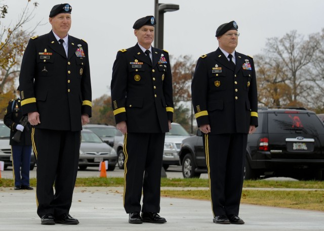 Gen. Cone, Maj. Gen. May and Maj. Gen. Ridge, DCG-IMT change of responsibility