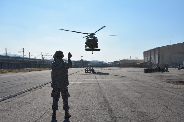 Fires support battalion learns resupply through the sky