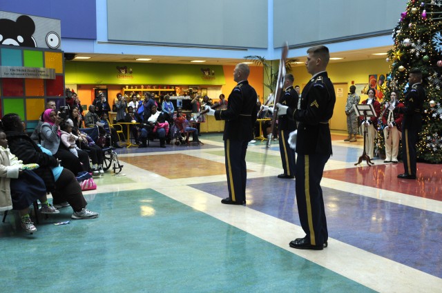 Army Fife and Drum Corps, Drill Team bring holiday cheer to children's hospital