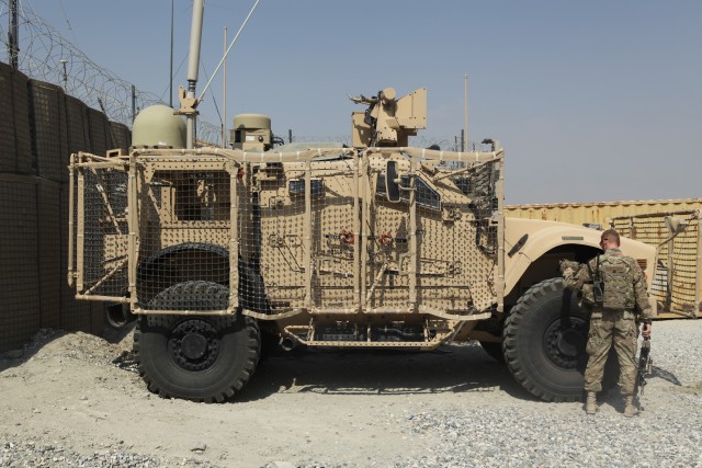 Warfighter Information Network-Tactical Increment 2 Point of Presence-equipped vehicle
