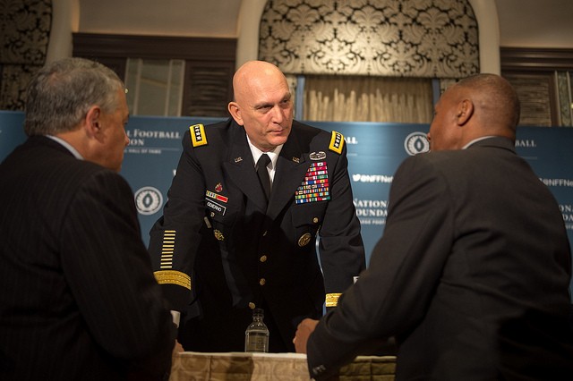 Chief of Staff, Army recognized as Distinguished American by National Football Foundation.