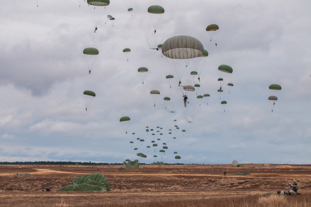 Paratroopers descend on Sicily Drop Zone