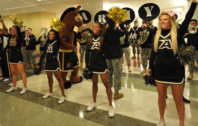 Army-Navy Game Pep Rally at Pentagon