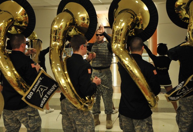 Army-Navy Game Pep Rally at Pentagon