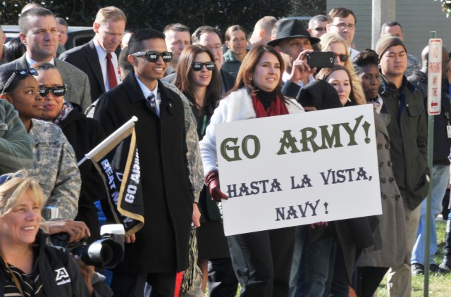 Army-Navy Game Pep Rally at Pentagon