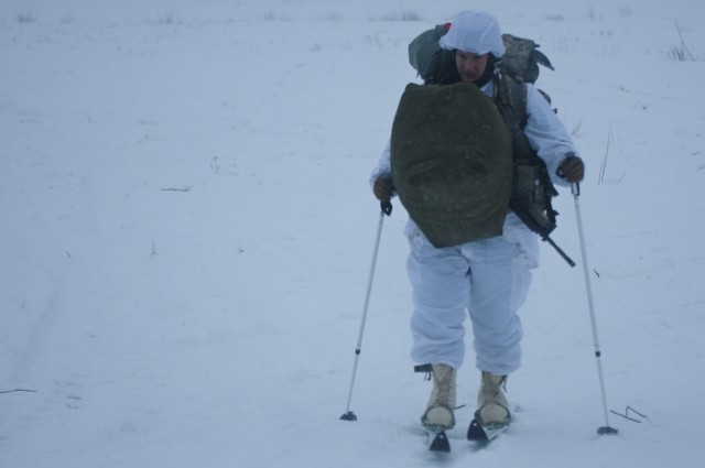 Spartan paratroopers jump in arctic gear