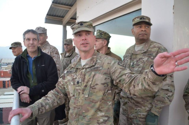 AFSBn-Bagram commander briefs DOD logistics leader