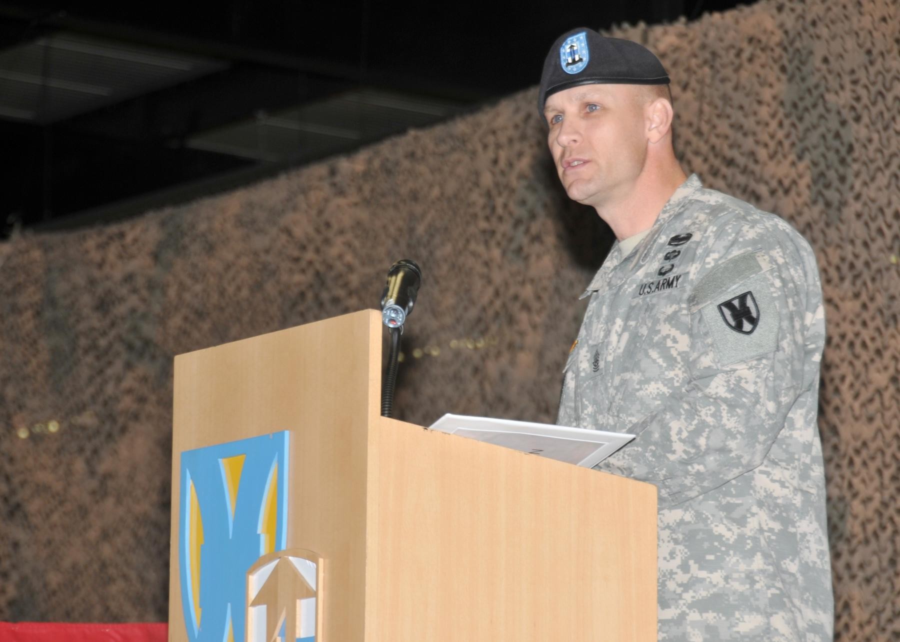 'First In Support' Command Welcomes New CSM | Article | The United ...