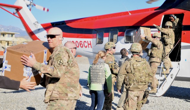 Christmas Convoy visits Gamberi