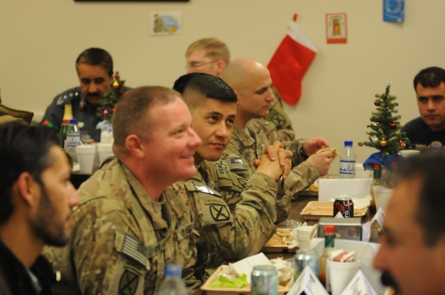 Christmas dinner with the Afghans