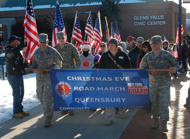 Christmas Eve Road March to Honor Deployed Soldiers is Now A Glens Falls New York Tradition