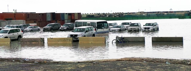 Soldiers in Kuwait bond, mops up after biggest rainfall in 61 years