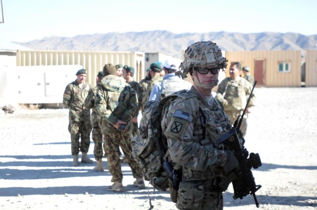 Afghans talk security with Spartans on retrograded base