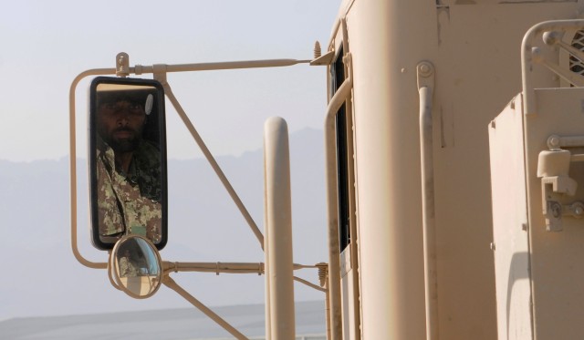 Afghan Army Engineers Behind the Wheel