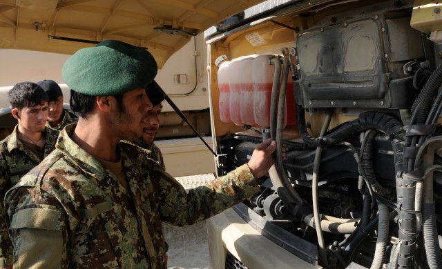 Afghan Army Engineers Behind the Wheel