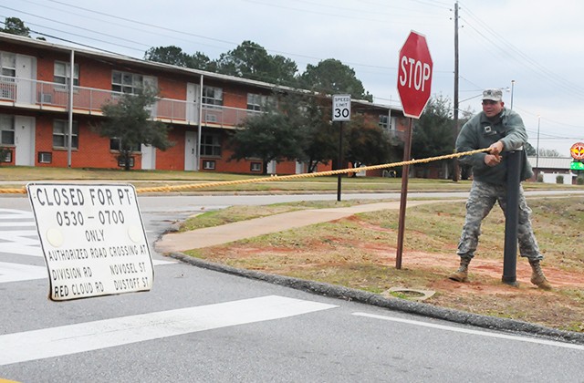 Morning road closure keeps Soldiers safe