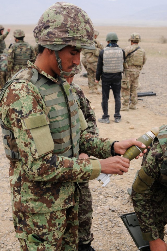Afghan mortarmen test their mettle