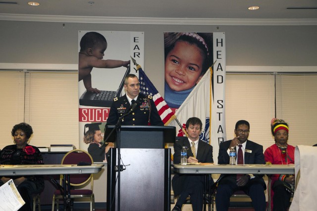 3rd CAB commander, color guard honor MLK