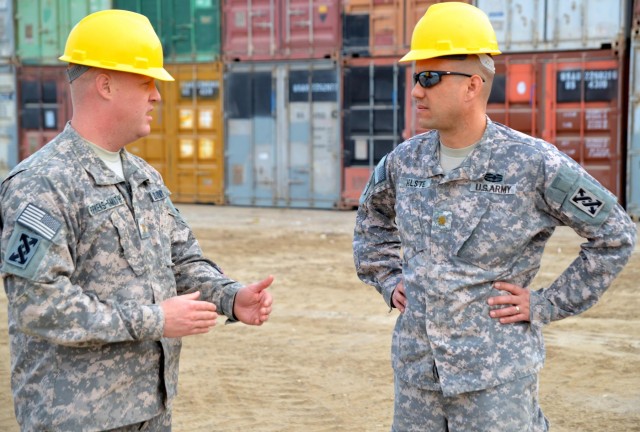 Reserve soldiers streamline container operations