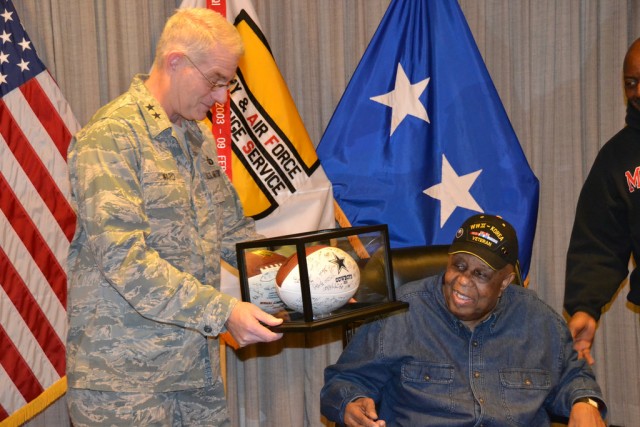 Exchange honoring WWII and Korean War Veteran