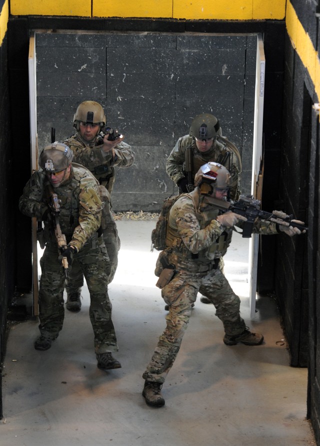 Special Forces Soldiers train support troops at Fort A.P. Hill